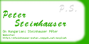 peter steinhauser business card